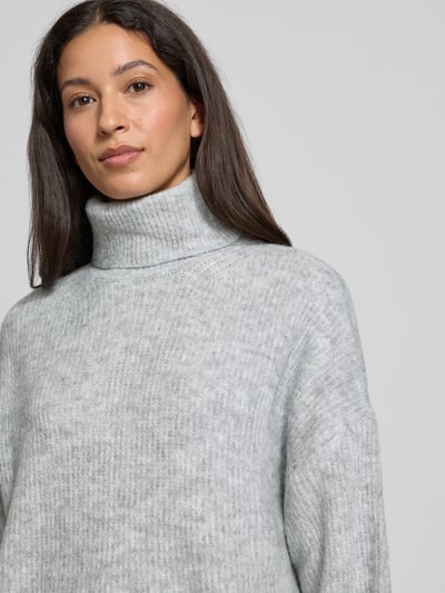 Rich & Royal Rollkragenpullover in Melange-Optik Mittelgrau 3
