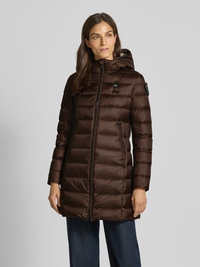 Blauer USA Płaszcz puchowy z kapturem model ‘AGNES’ Ciemnobrązowy 4