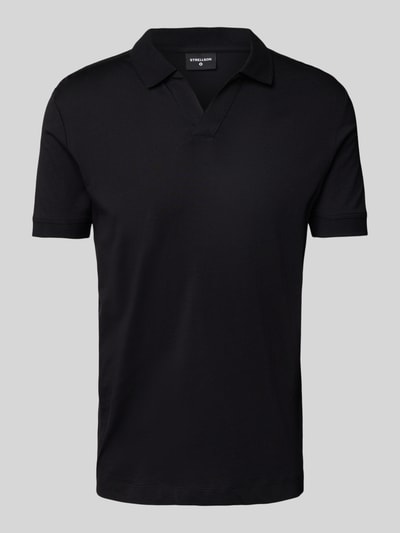 Strellson Poloshirt mit gerippten Abschlüssen Modell 'Clark' Black 2