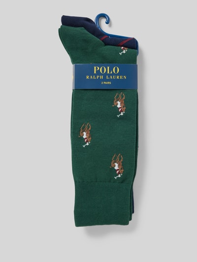 Polo Ralph Lauren Underwear Sokken met labeldetails in een set van 2 paar Groen - 3