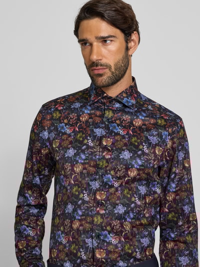 OLYMP SIGNATURE SLIM FIT Slim fit zakelijk overhemd met kentkraag, model 'Savio' Marineblauw - 3