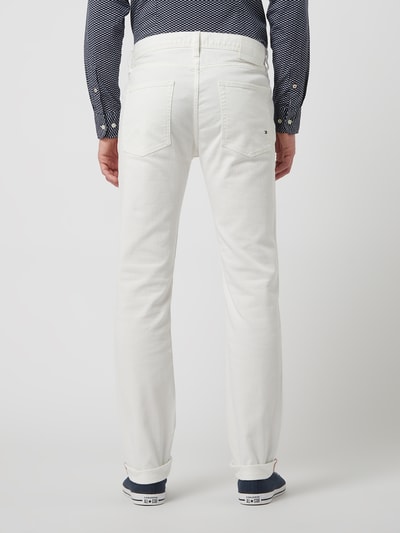 Tommy Hilfiger Straight Fit Jeans mit Stretch-Anteil Modell 'Denton' Weiss 5