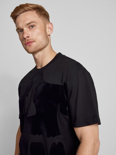 HUGO Regular Fit T-Shirt mit Rundhalsausschnitt Modell 'Duskulty' Black 3