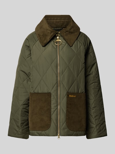 Barbour Steppjacke mit Umlegekragen und Eingrifftaschen Oliv 2