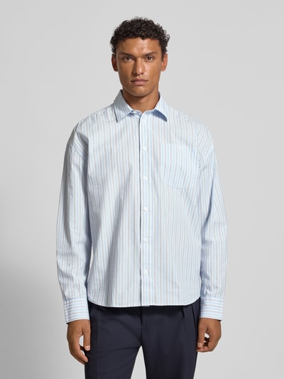 Casual Friday Koszula casualowa o kroju regular fit z kieszenią na piersi model ‘WILLE’ Jasnoniebieski 4