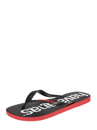 Havaianas Zehentrenner mit Logo Modell 'Logomania' Schwarz 1