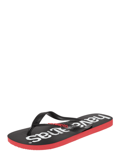 Havaianas Zehentrenner mit Logo Modell 'Logomania' Black 1