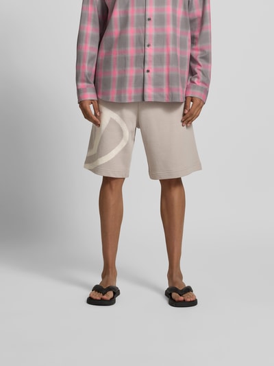 Diesel Sweatshorts mit elastischem Bund Hellgrau 4