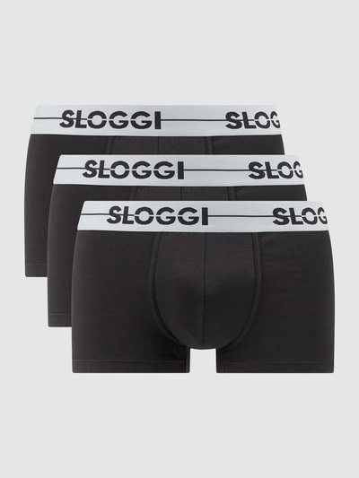 Sloggi Boxershort met stretch in set van 3  Zwart - 1