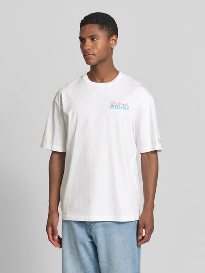 MC2 Saint Barth T-Shirt mit Statement-Print und Rundhalsausschnitt Weiss 4