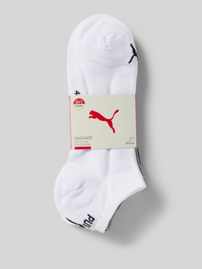 Puma Sneakersocken mit Label-Schriftzug im 4er-Pack Mittelgrau 3