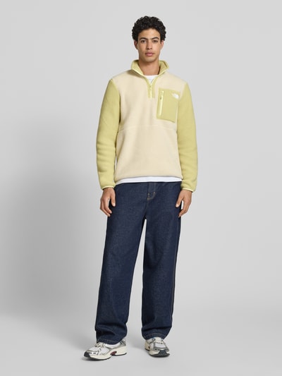 The North Face Fleecepullover mit Brusttasche Modell 'YUMIORI' Hellgelb 1