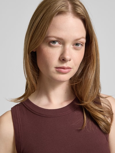 Drykorn Tanktop mit gerippten Abschlüssen Modell 'OLINA' Bordeaux 3
