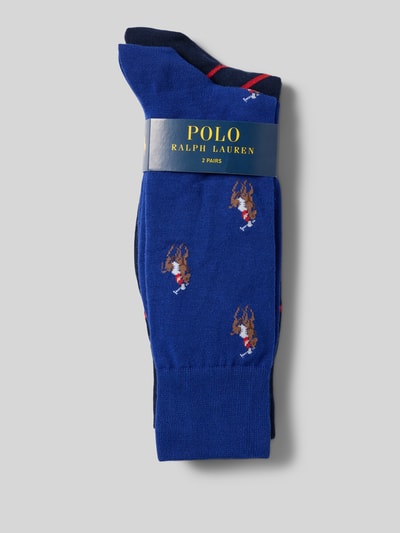 Polo Ralph Lauren Underwear Sokken met labeldetails in een set van 2 paar Marineblauw - 3