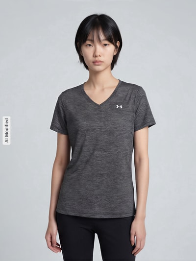 Under Armour Regular Fit Sport-T-Shirt mit LOGO-Print Modell 'Tech SSV- Twist' Black 4