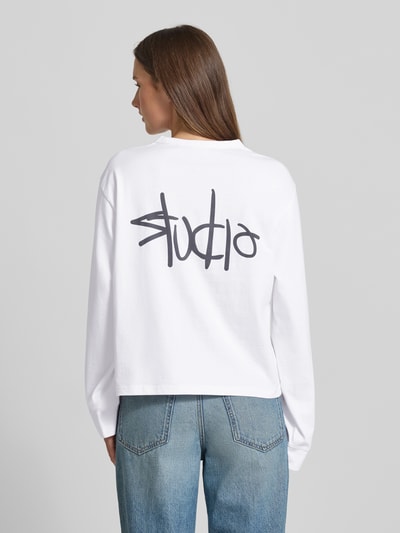 JAKE*S STUDIO WOMAN Shirt met lange mouwen in riblook met ronde hals Wit - 5