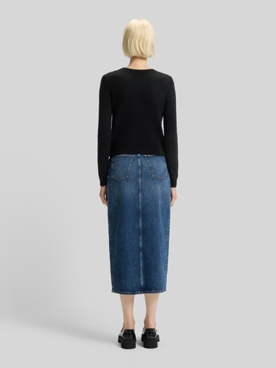 HUGO Regular fit gebreid jack met alpacamix, model 'SIRA' Zwart - 5