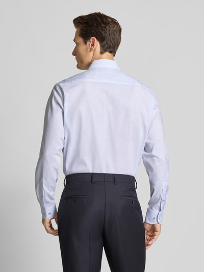 ETERNA Regular fit vrijetijdsoverhemd met borstzak, model 'Kent' Bleu - 5