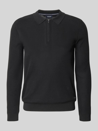 JOOP! Collection Regular fit pullover in gebreide look, model 'Nadimo' Zwart - 2