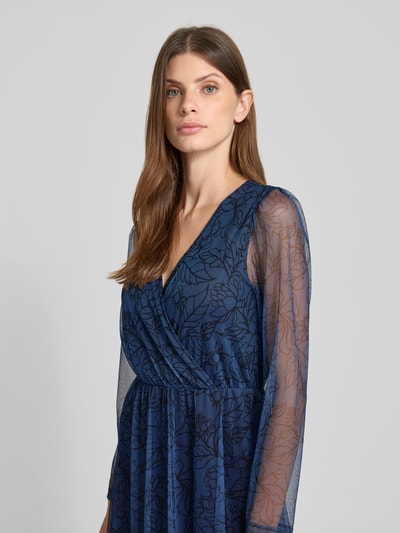 More & More Midi-jurk met V-hals Marineblauw - 3