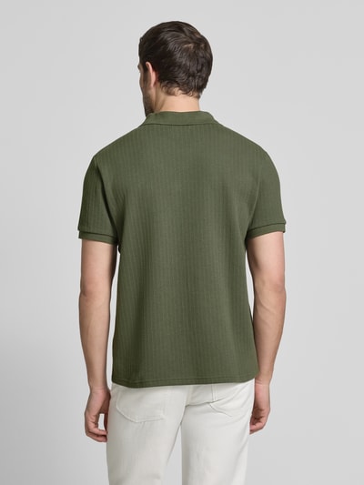 MCNEAL Regular Fit Poloshirt mit V-Ausschnitt Khaki 5