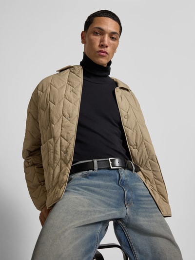 MAISON KITSUNÉ Blouson mit Druckknopfleiste Taupe 3