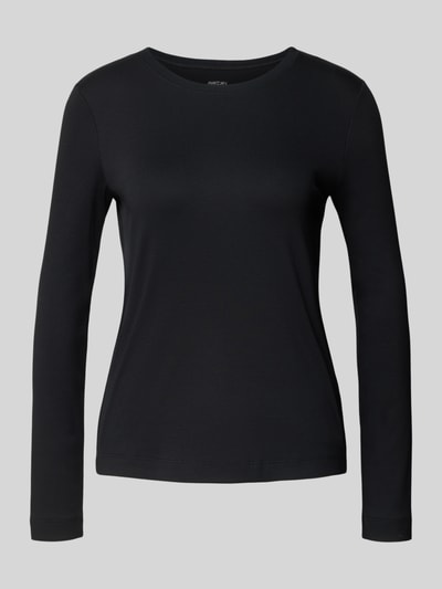 Marc Cain Longsleeve mit geripptem Rundhalsausschnitt Black 2