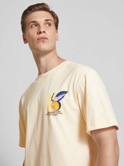 Jack & Jones T-shirt z nadrukowanym motywem model ‘TAMPA’ Piaskowy 3