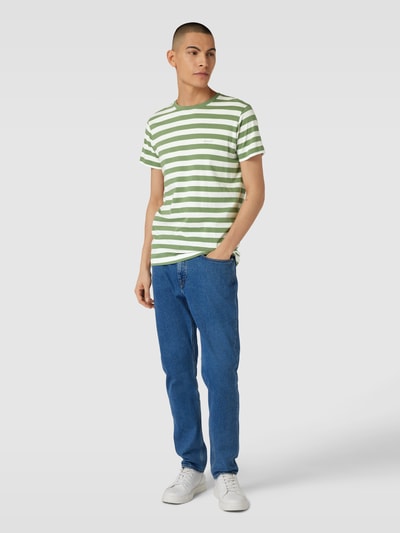 Gant T-shirt met streepmotief Rietgroen - 1