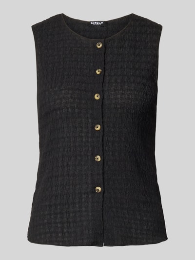 ONLY Slim Fit Weste mit Seersucker-Struktur Modell 'ILSE' Black 2