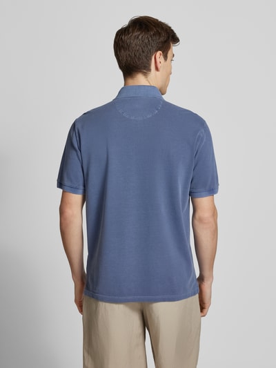 Gant Regular Fit Poloshirt von Label-Stitching Modell 'SUNFADED' Dunkelblau 5