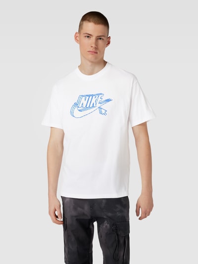 Nike Loose Fit T-Shirt mit Label-Print Modell 'FUTURA' Weiss 4