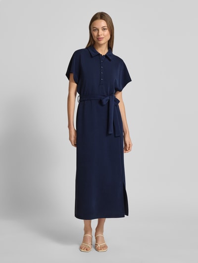 Rich & Royal Midi-jurk met strikceintuur Marineblauw - 4