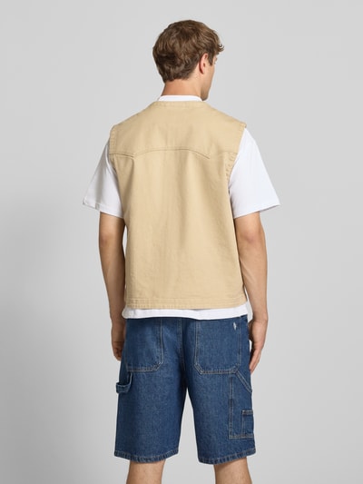HUGO Blue Regular Fit Weste aus Baumwoll-Mix Modell 'BRIDGELEY263W1' Beige 5
