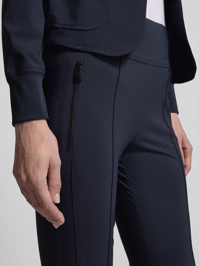 Marc Cain Skinny Fit Stoffhose mit fixierten Bügelfalten Marine 3