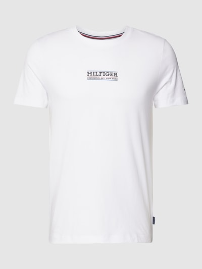 Tommy Hilfiger T-Shirt mit Label-Print Weiss 2