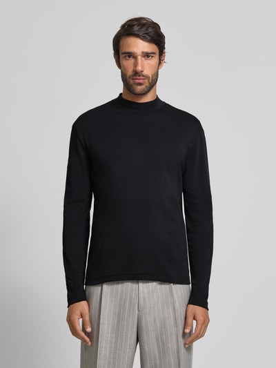 Drykorn Longsleeve mit Stehkragen Modell 'MORITZO' Black 4