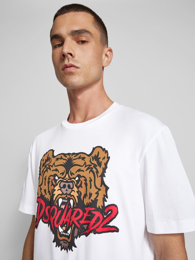 Dsquared2 T-Shirt mit Label-Print Weiss 3