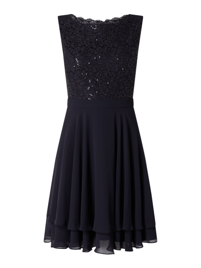 Jake*s Cocktail Cocktailkleid aus Spitze und Chiffon Marine Melange 2