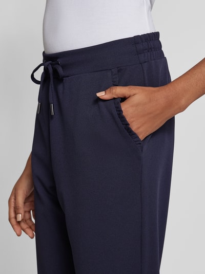 Soyaconcept Stoffen broek met elastische band, model 'Siham' Marineblauw - 3