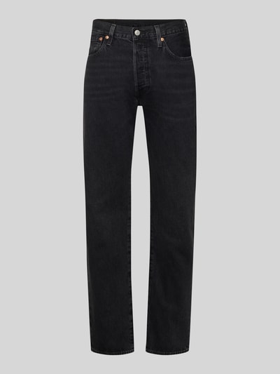 Levi's® Wide Leg Fit Jeans aus reiner Baumwolle Modell '501®' Dunkelblau 2