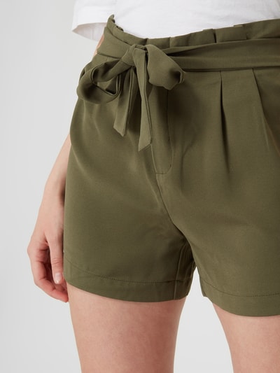 Only Shorts mit Paperbag-Bund Modell 'Florence' Oliv 3