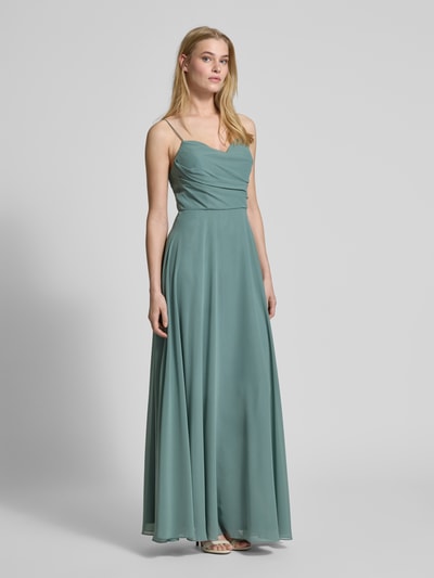 Laona Abendkleid mit Spaghettiträgern Schilf 1