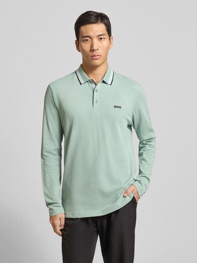 BOSS Green Regular fit poloshirt van puur katoen, model 'PLISY' Lindegroen - 4