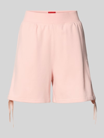 HUGO Regular Fit Sweatshorts mit Baumwoll-Anteil Rosa 2