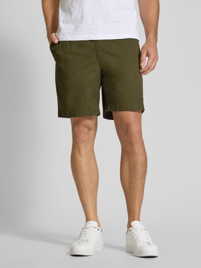 Tommy Hilfiger Szorty o kroju regular fit z mieszanki bawełny i elastanu Oliwkowy 4