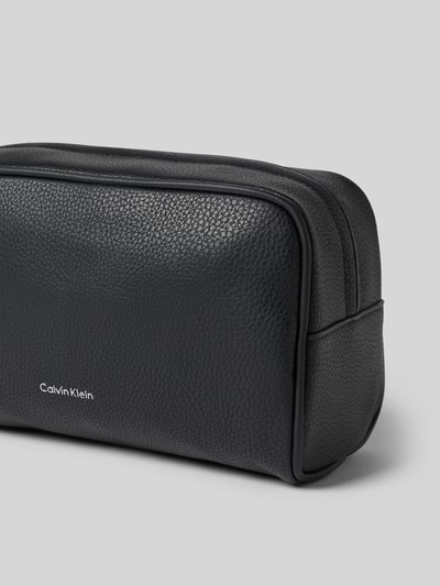 CK Calvin Klein Toilettas met draaglus en labeldetail Zwart - 2
