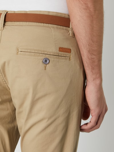 Esprit Slim Fit Chino mit Gürtel Beige 3