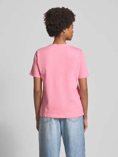 Marc O'Polo Denim T-shirt met labelprint Felroze - 5