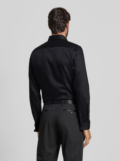 Jake*s Slim Fit Businesshemd aus Baumwolle Black 5